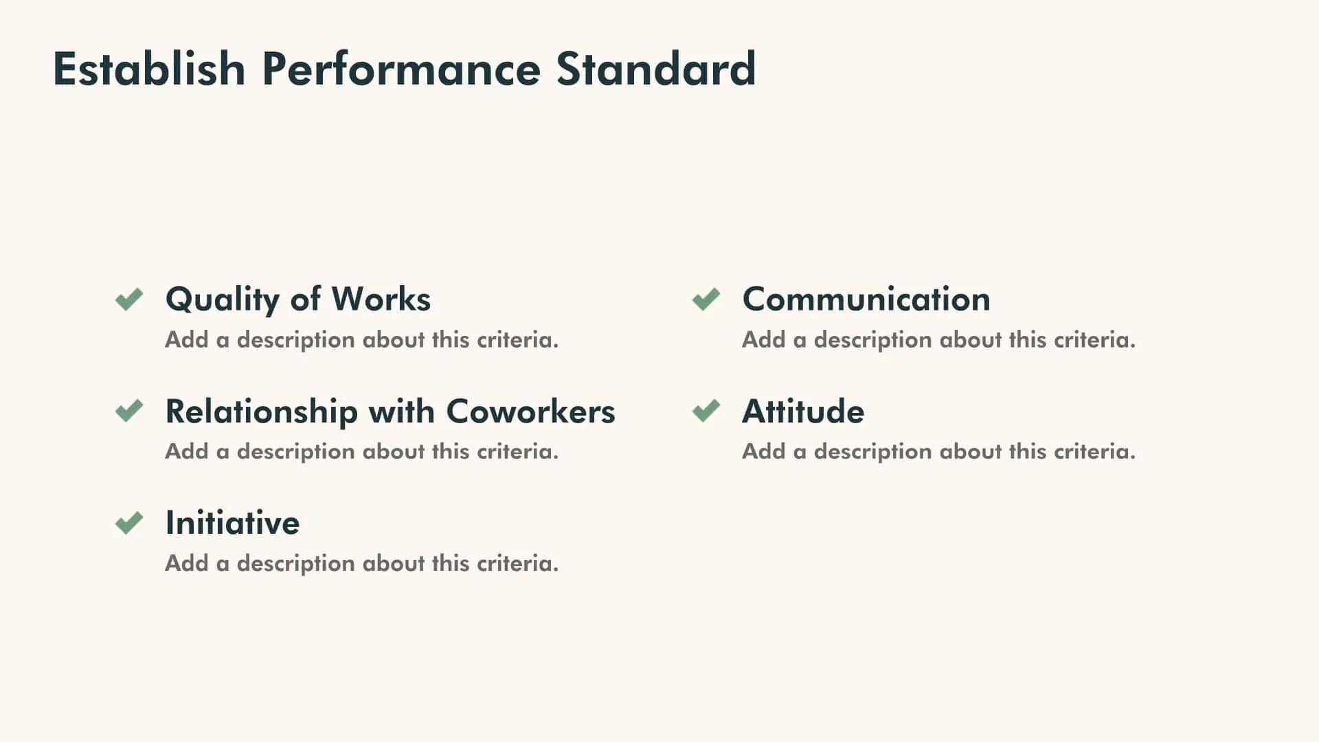 Performance Standard